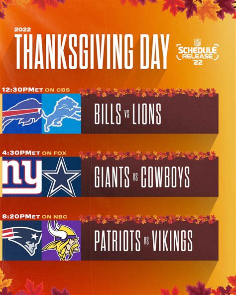 football schedule today thanksgiving